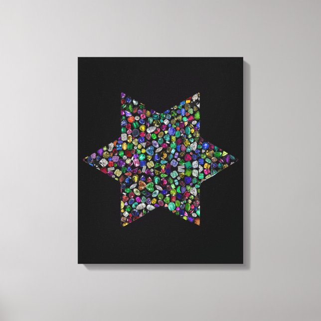 Colourful Star of David Canvas Print (Front)