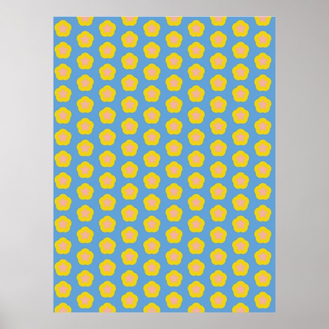 Colourful star pattern vintage backgroundabstract, poster (Front)