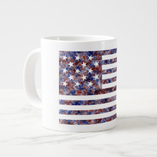 Colourful Star-Spangled Banner America Flag Large Coffee Mug