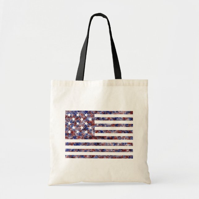 Colourful Star-Spangled Banner America Flag Tote Bag (Front)