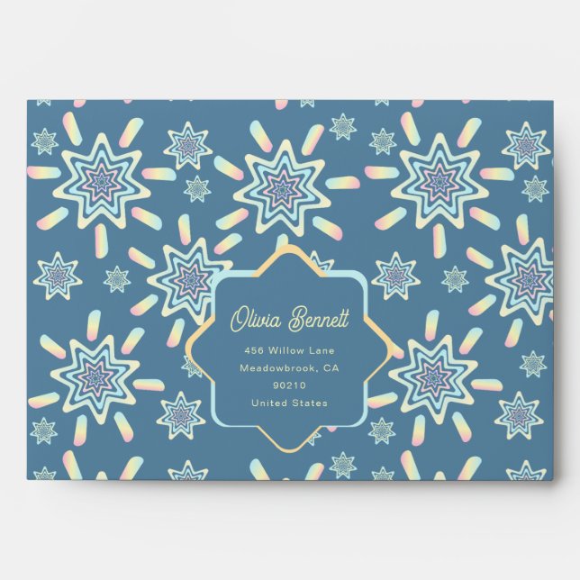 Colourful Star Theme Envelope (Front)