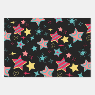 Colourful Star Wrapping Paper for Kids
