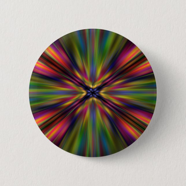 Colourful starburst 6 cm round badge (Front)