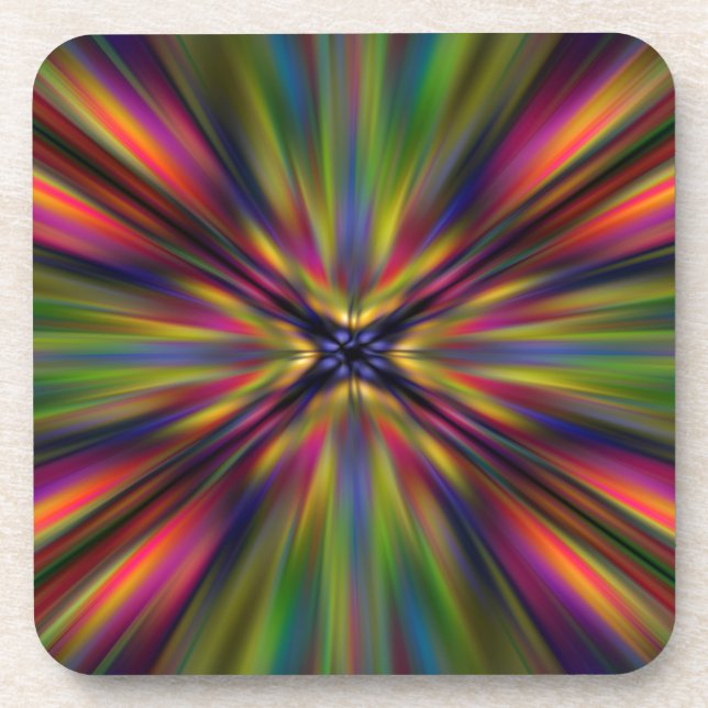 Colourful starburst coaster (Front)