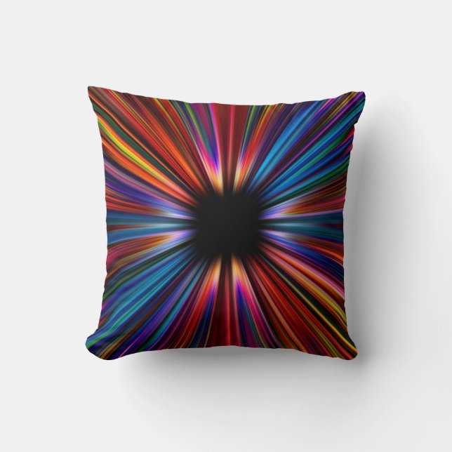 Colourful starburst explosion cushion (Front)