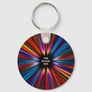 Colourful starburst explosion key ring