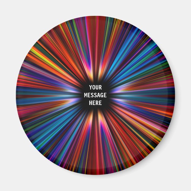 Colourful starburst explosion magnet (Front)
