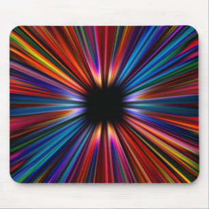 Colourful starburst explosion mouse mat