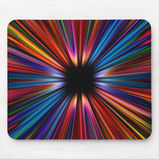 Colourful starburst explosion mouse mat (Front)