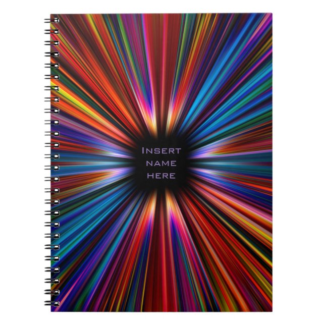 Colourful starburst explosion notebook (Front)