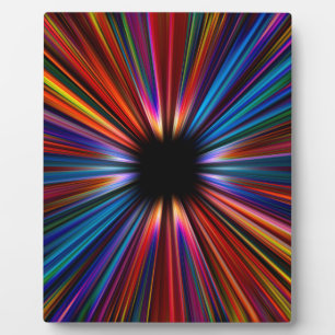 Colourful starburst explosion plaque