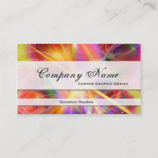 Colourful Starburst Graphic Designer Business Card