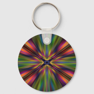 Colourful starburst key ring
