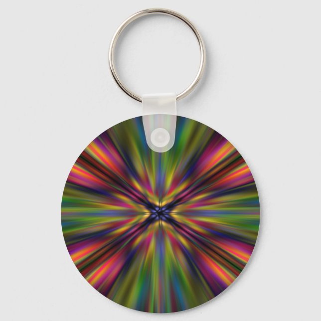 Colourful starburst key ring (Front)