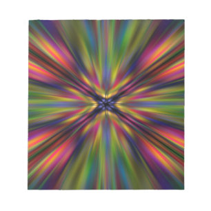 Colourful starburst notepad