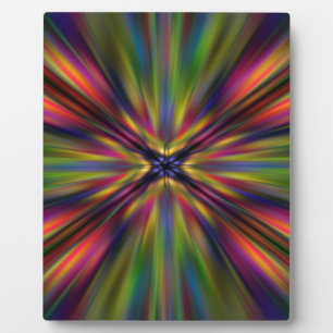 Colourful starburst plaque