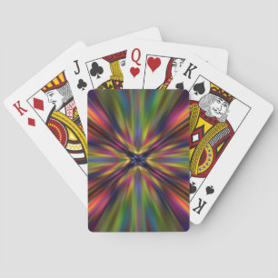 Colourful starburst playing cards