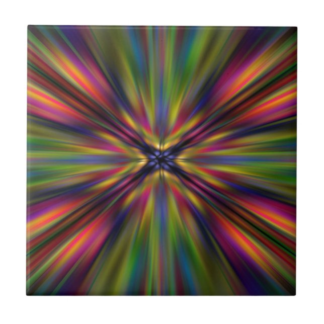 Colourful starburst tile (Front)