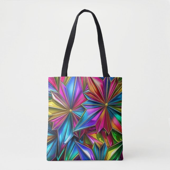 Colourful  starbursts  tote bag (Front)