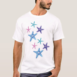 Colourful Starfish (Blue, Purple, Pink, Turquoise) T-Shirt