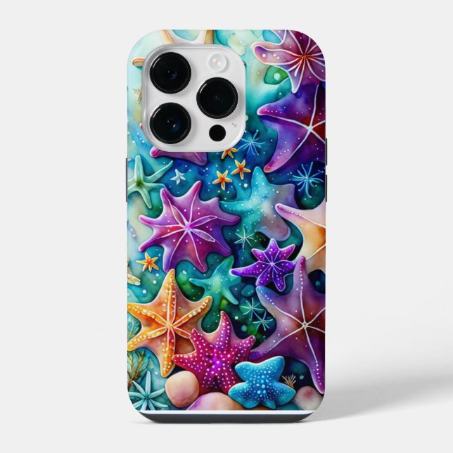Colourful Starfish  iPhone Case (Back)