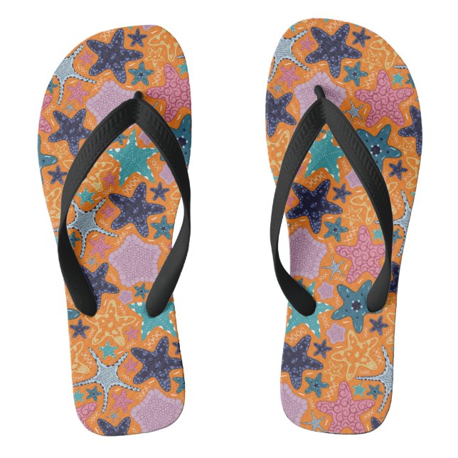 Colourful Starfishes Flip Flops (Footbed)