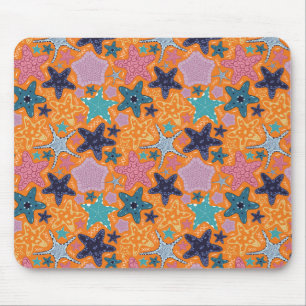 Colourful Starfishes Mouse Mat