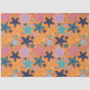 Colourful Starfishes Tissue Paper