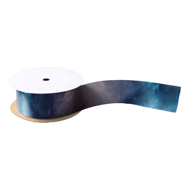Colourful Starry Nebula Handfasting Satin Ribbon (Spool)