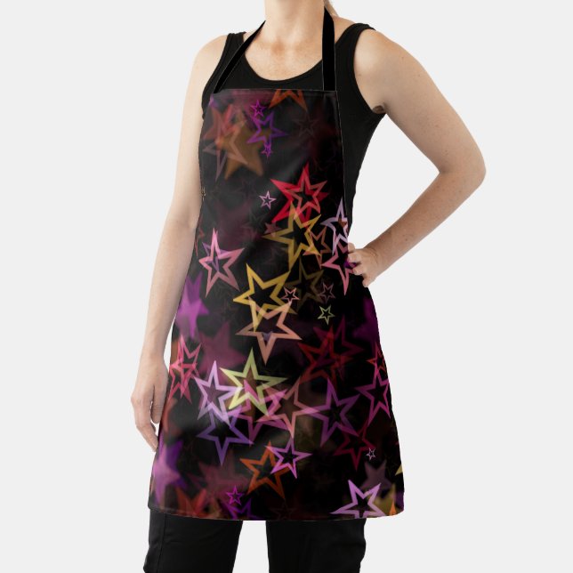 Colourful Stars Dance Whimsically  Apron (Insitu)