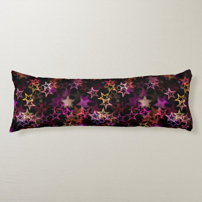 Colourful Stars Dance Whimsically  Body Cushion (Front)