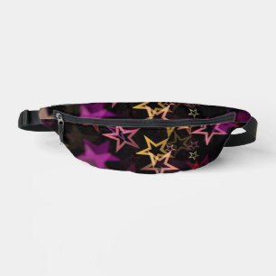 Colourful Stars Dance Whimsically Bum Bags