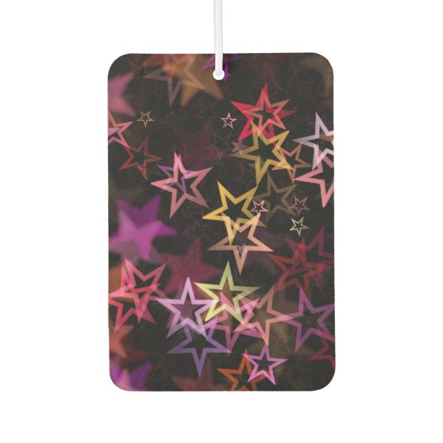 Colourful Stars Dance Whimsically  Car Air Freshener (Front)