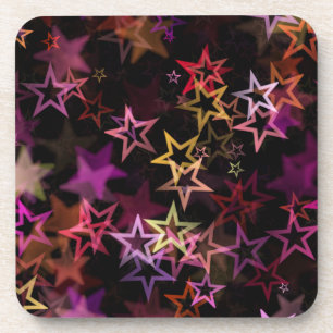 Colourful Stars Dance Whimsically Coaster