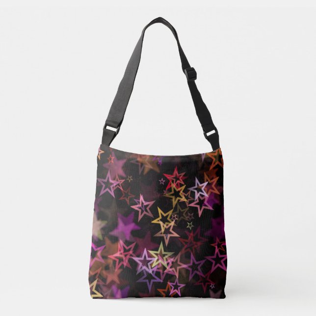 Colourful Stars Dance Whimsically  Crossbody Bag (Front)