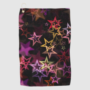 Colourful Stars Dance Whimsically  Golf Towel