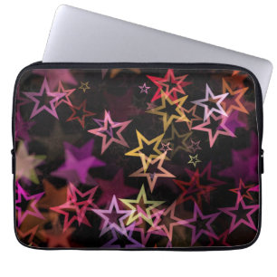 Colourful Stars Dance Whimsically  Laptop Sleeve