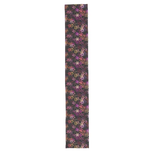 Colourful Stars Dance Whimsically  Long Table Runner (Front)