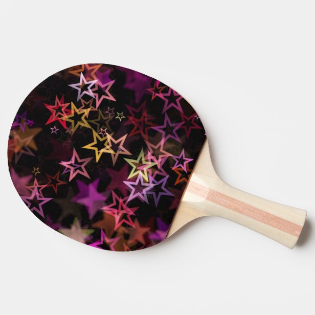 Colourful Stars Dance Whimsically  Ping Pong Paddle (Side)