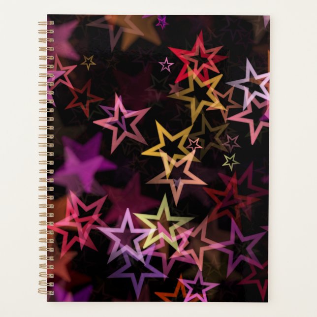 Colourful Stars Dance Whimsically  Planner (Front)