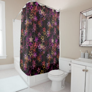 Colourful Stars Dance Whimsically Shower Curtain