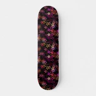 Colourful Stars Dance Whimsically  Skateboard