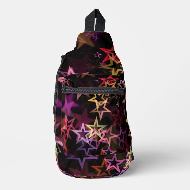 Colourful Stars Dance Whimsically  Sling Bag (Front)