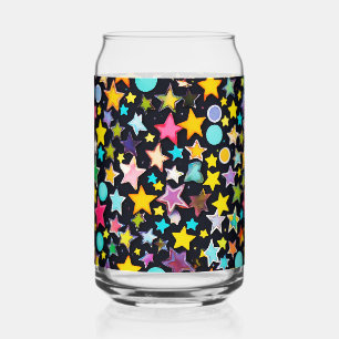 Colourful Stars Drinkware Set Can Glass