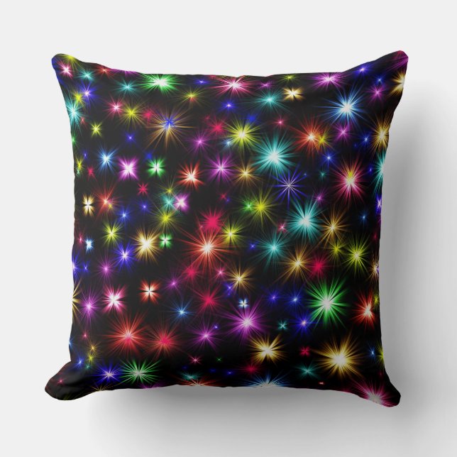 Colourful Stars Fireworks Design-27317 Cushion (Front)