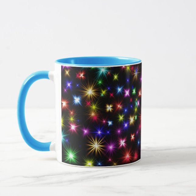 Colourful Stars Fireworks Design-27317 Mug (Left)