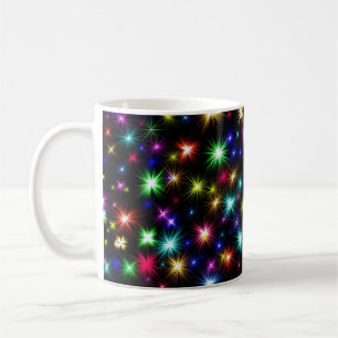 Colourful Stars Fireworks Design Coffee Mug