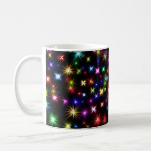 Colourful Stars Fireworks Design Coffee Mug