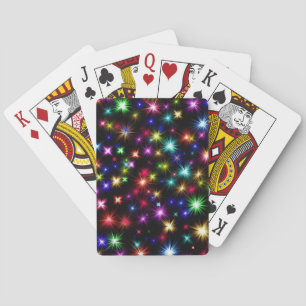 Colourful Stars Fireworks Design Playing Cards