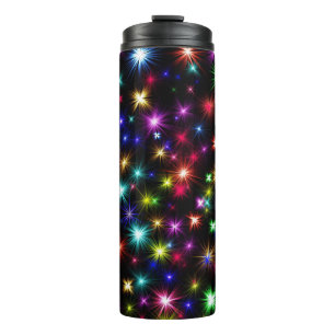Colourful Stars Fireworks Design Thermal Tumbler